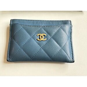 Chanel Blue Caviar Small Card Wallet